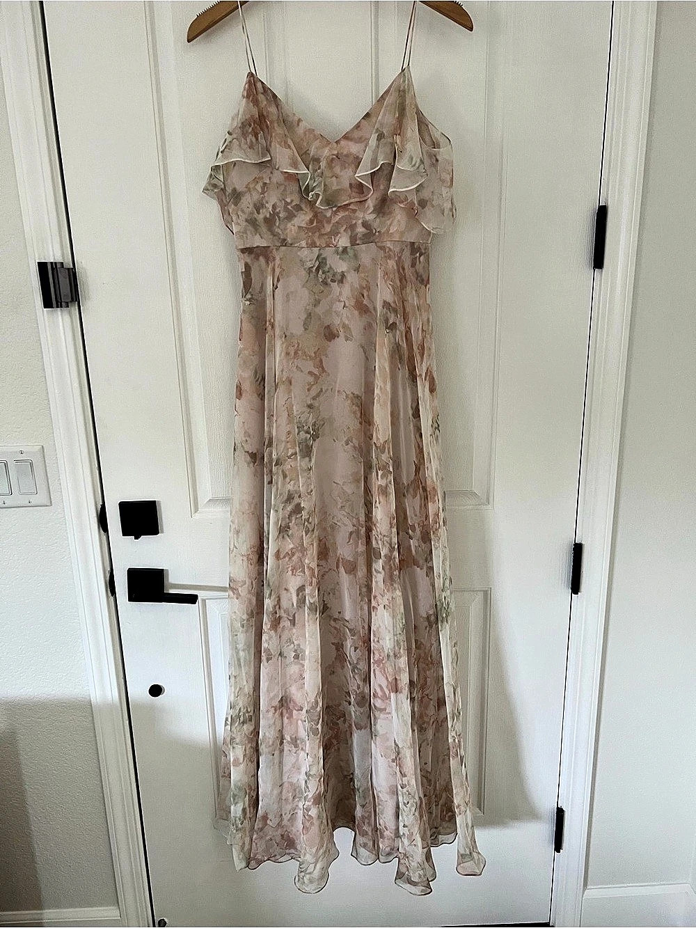 Reformation Floral Ruffle Maxi Dress